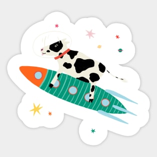 Cow in Space Sticker